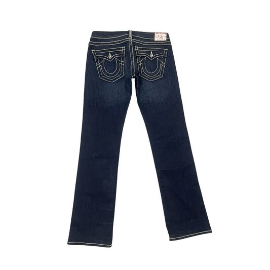 True Religion blue jeans white thick stitching Billy Disco