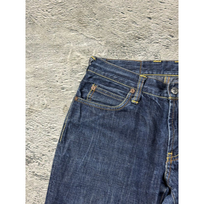 Evisu jeans vintage purple handpainted seagull logo denim