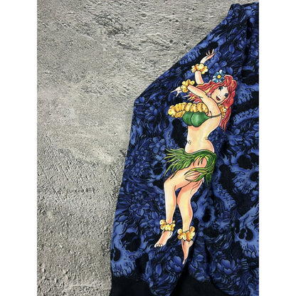 Ed Hardy zip hoodie purple vintage Y2K Christian Audigier