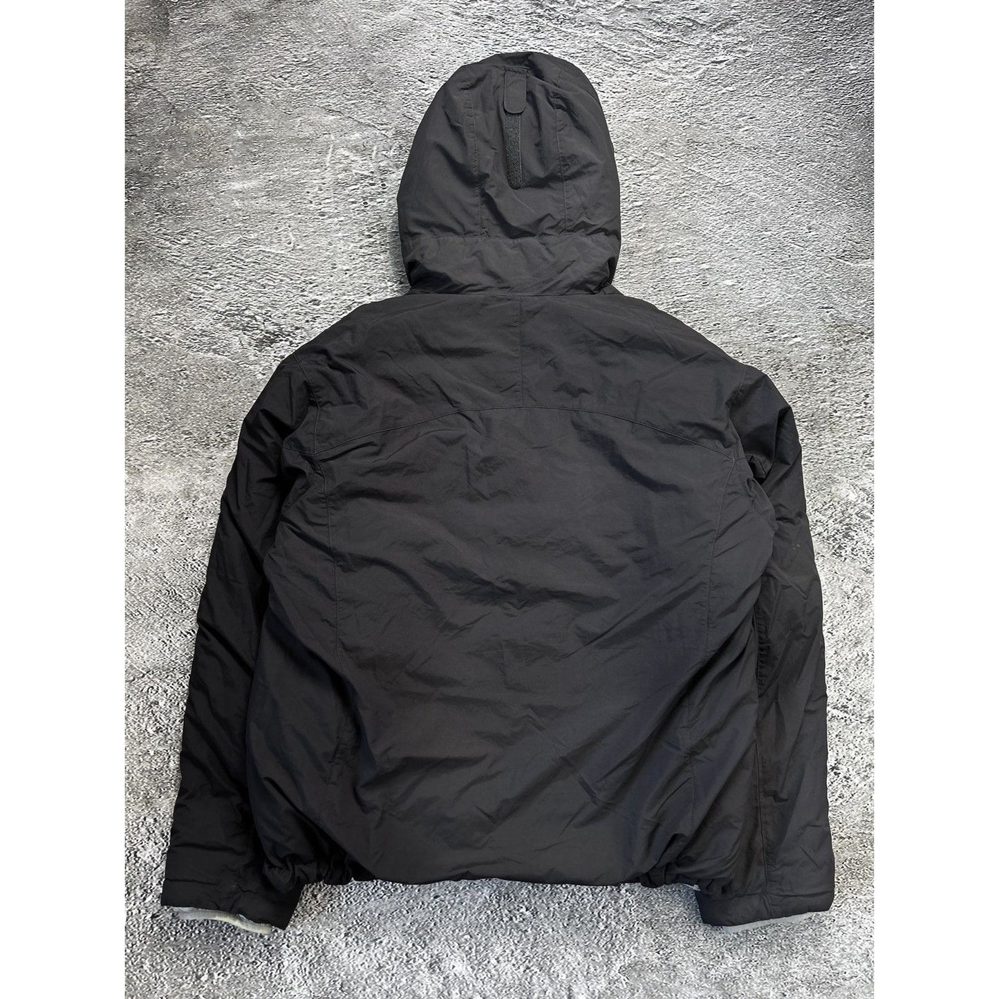 Montbell down puffer jacket reversible black grey