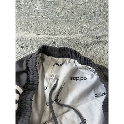 Adidas track suit vintage grey nylon track pants drill
