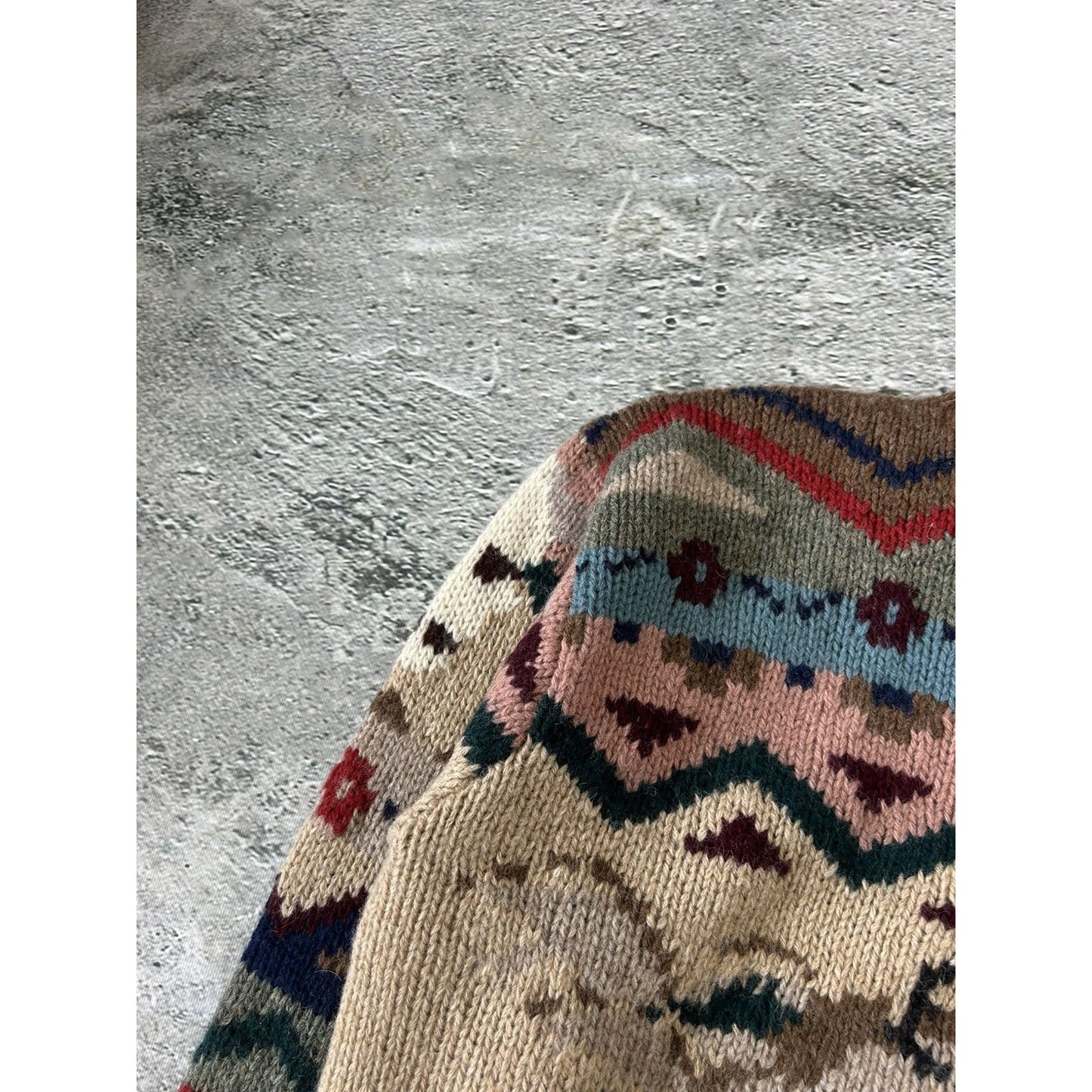 Polo Ralph Lauren Cowboy sweater hand knit 80s rare archival