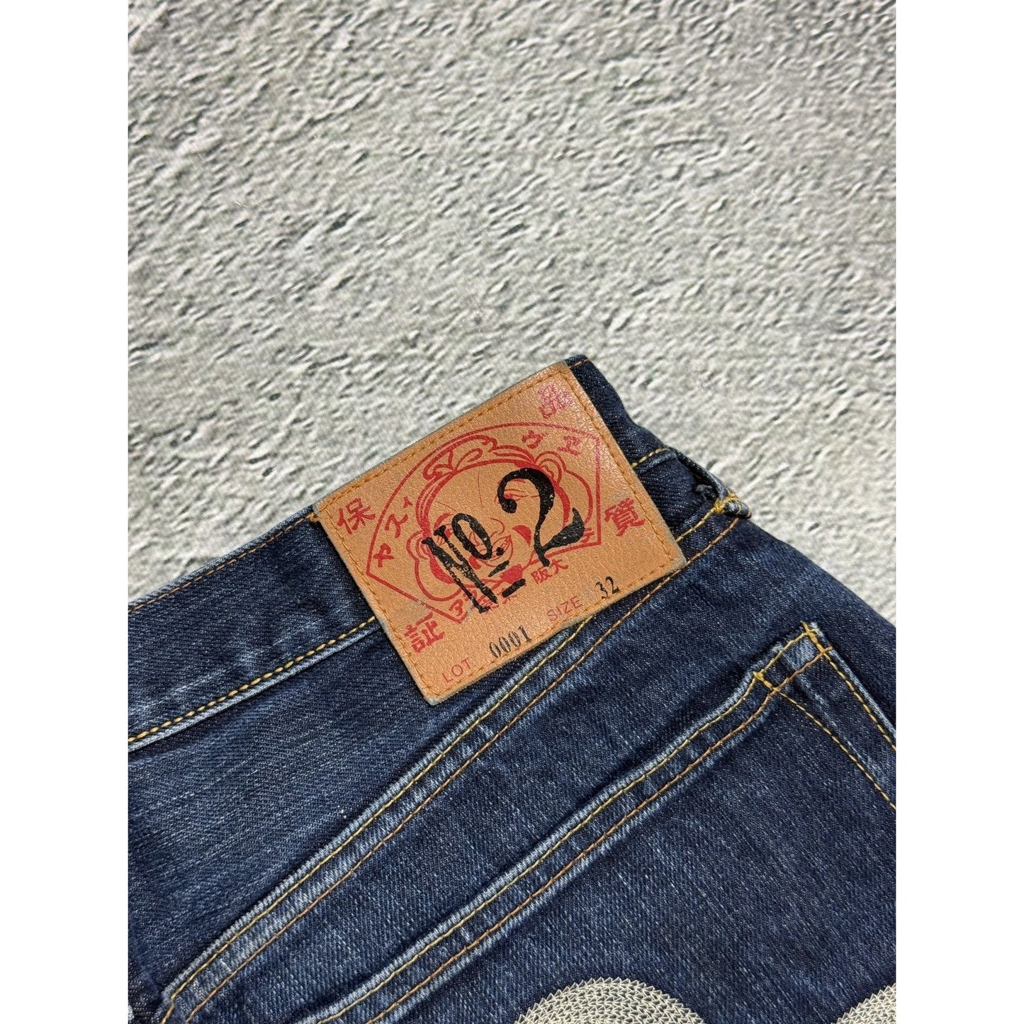 Evisu jeans vintage embroidery seagull logo selvedge
