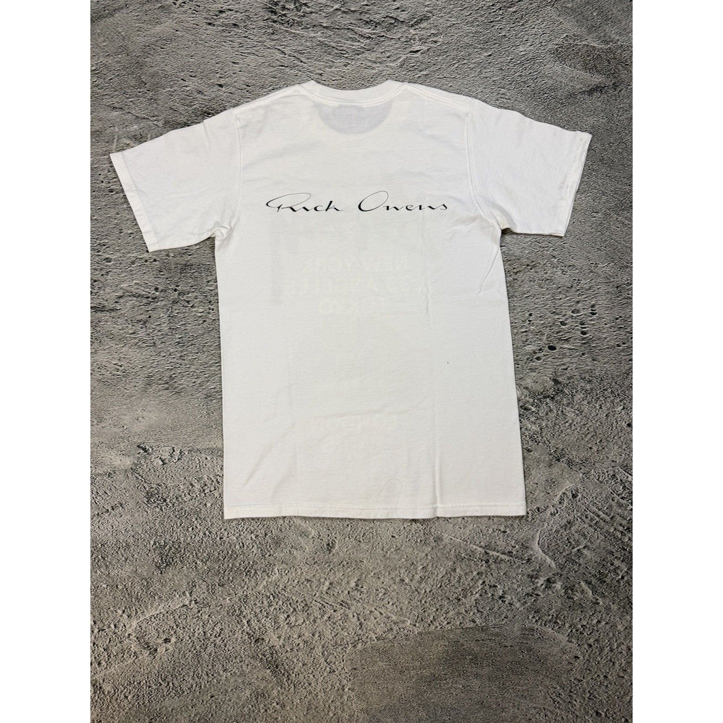 Stussy Rick Owens 40th Anniversary Logo World Tour Tee Shirt