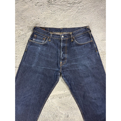 Evisu jeans yellow daicock big logo blue selvedge denim