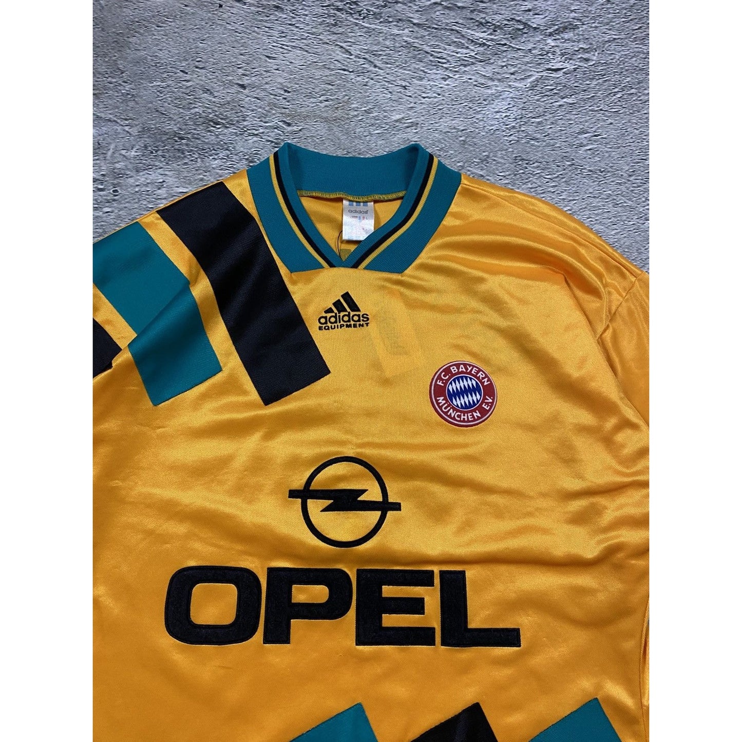 Adidas Bayern Munchen Jersey yellow Opel 1993/96 vintage