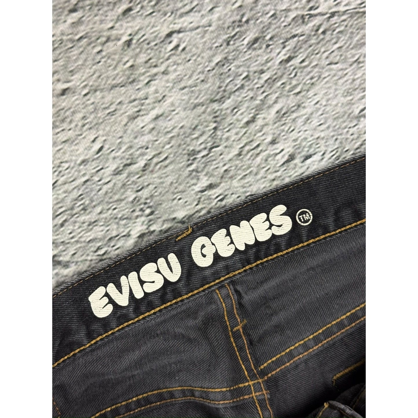 Evisu jeans vintage seagull logo grey / washed black