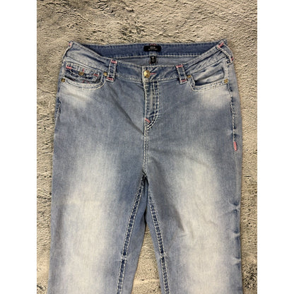True Religion blue jeans Y2K vintage billie super baggy pink