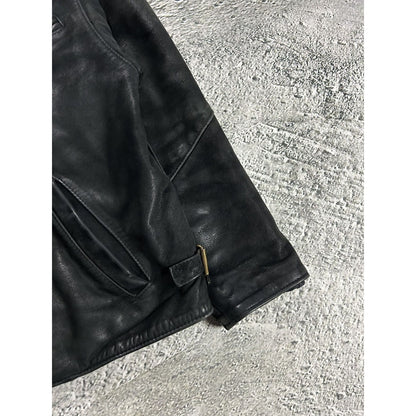Vintage Leather Jacket Avant Garde Black