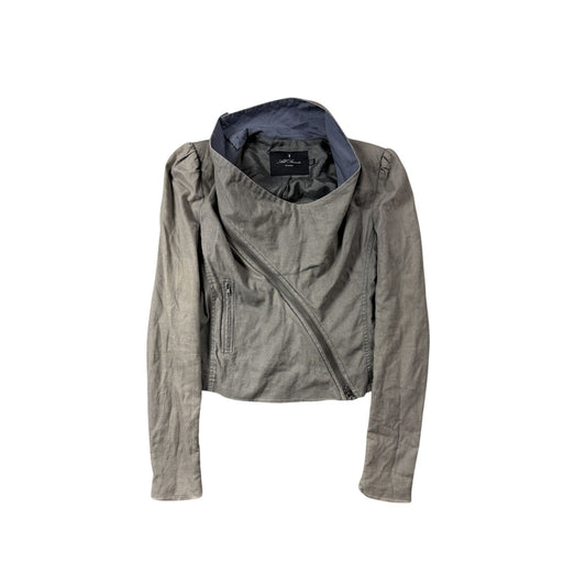 Allsaints asymetric rick owens type zip jacket biker Y2K