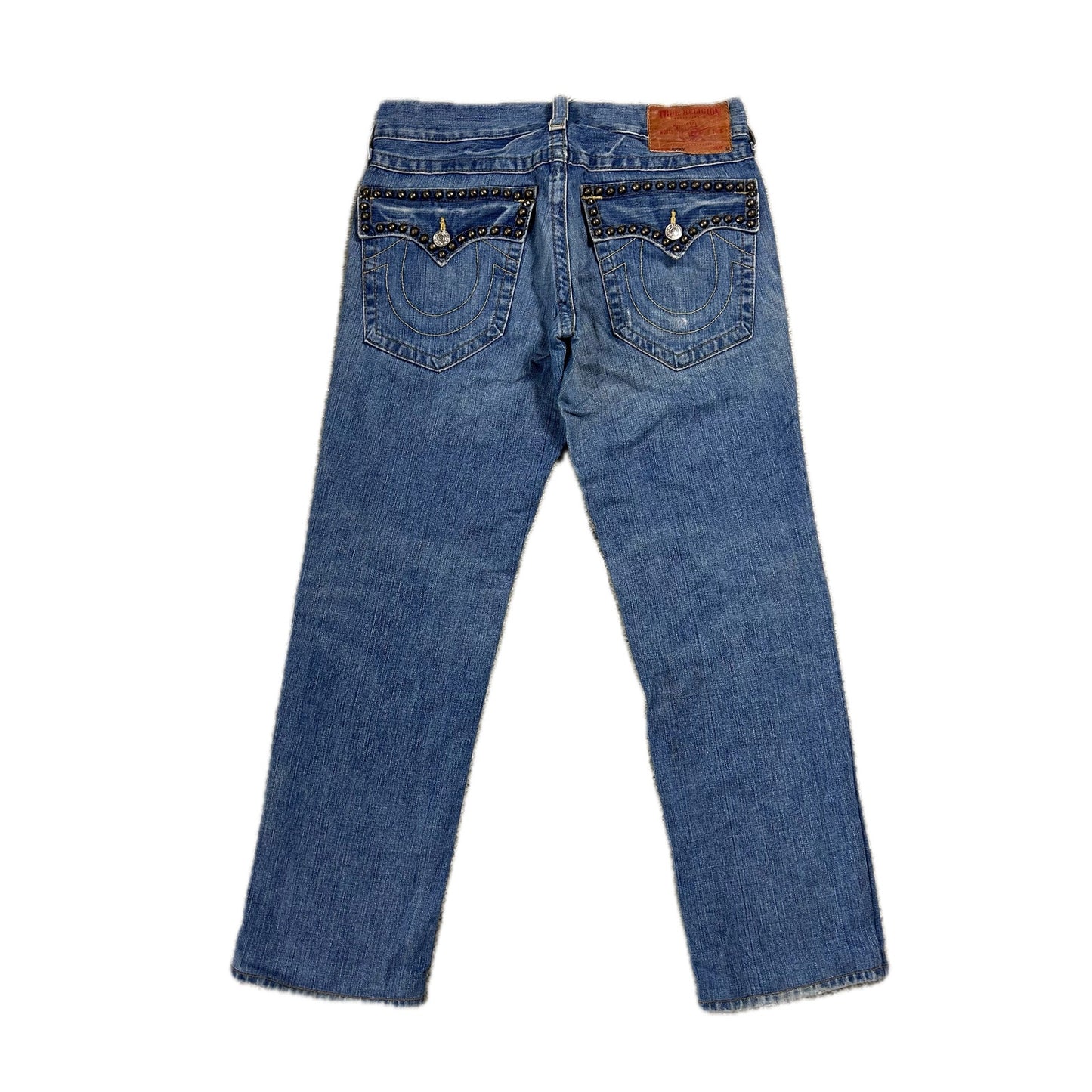 True Religion blue jeans studded Y2K Ricky vintage