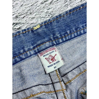 True Religion jeans vintage flared blue thick stitch