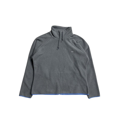 Nike fleece vintage sweatshirt turtleneck grey Y2K