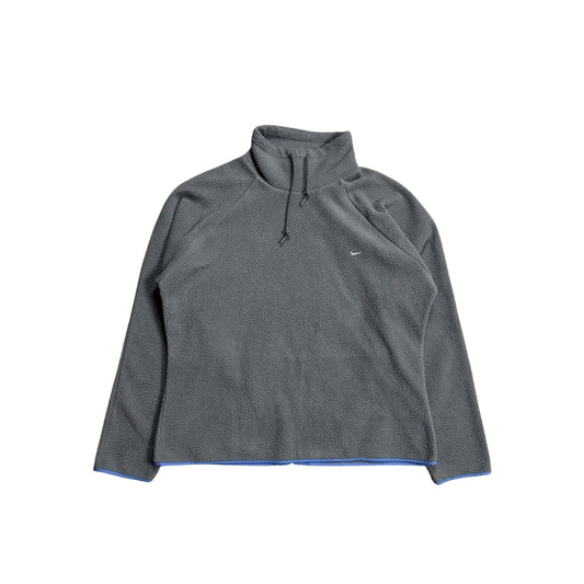 Nike fleece vintage sweatshirt turtleneck grey Y2K