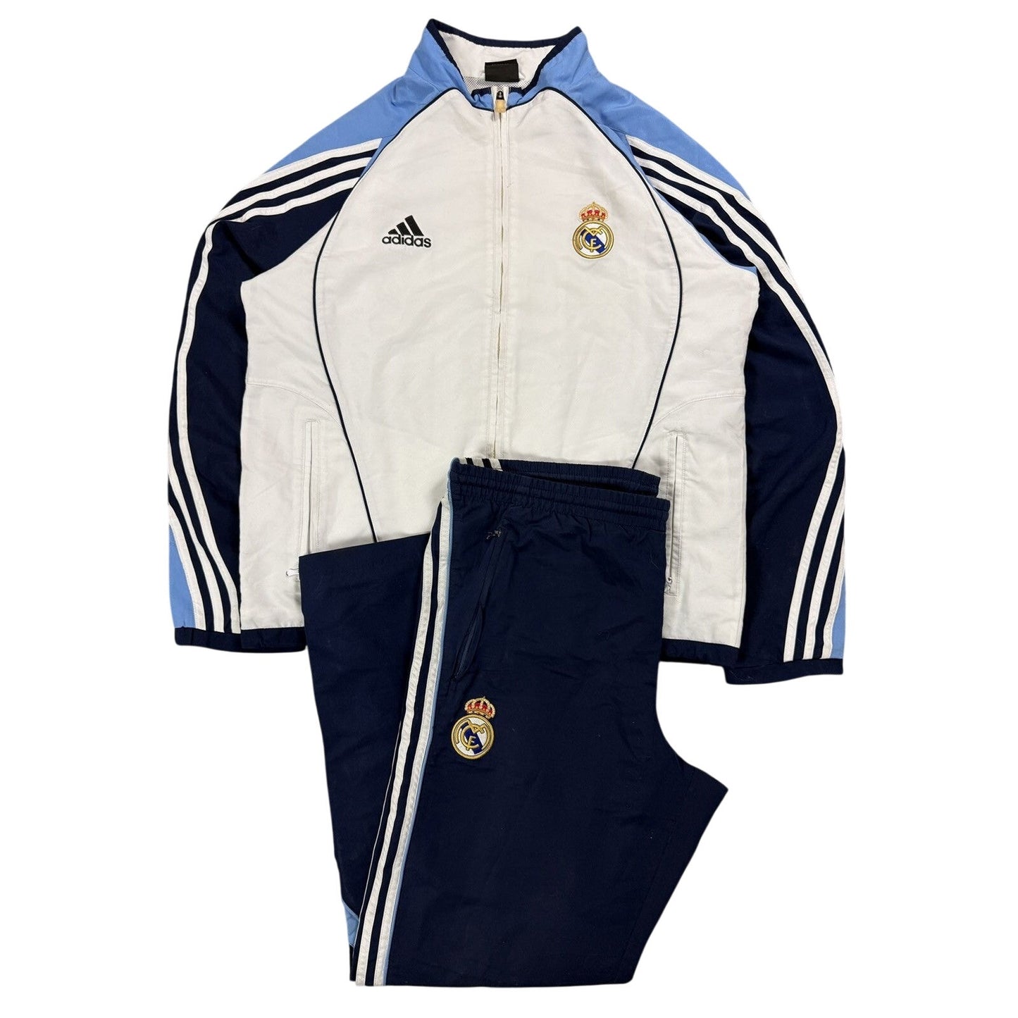 Real Madrid Adidas tracksuit White Blue 05/06 Vintage