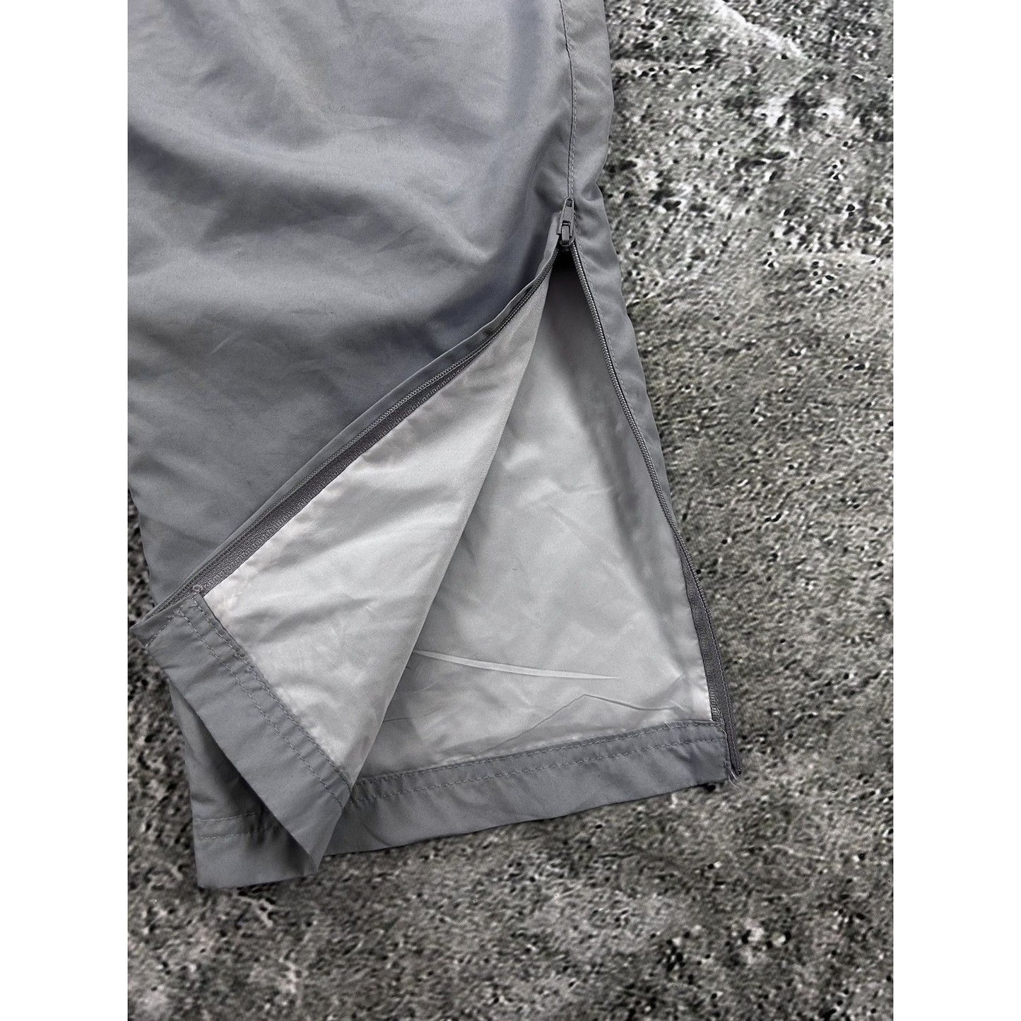 Reebok nylon track pants parachute grey Y2K UK flag