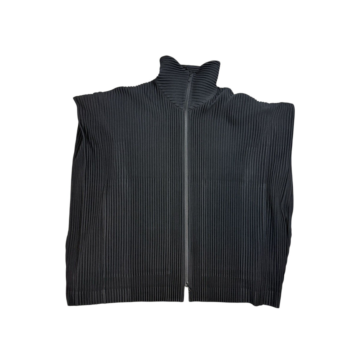 Homme Plisse-Net Issey Miyake black tunic zip Japanese