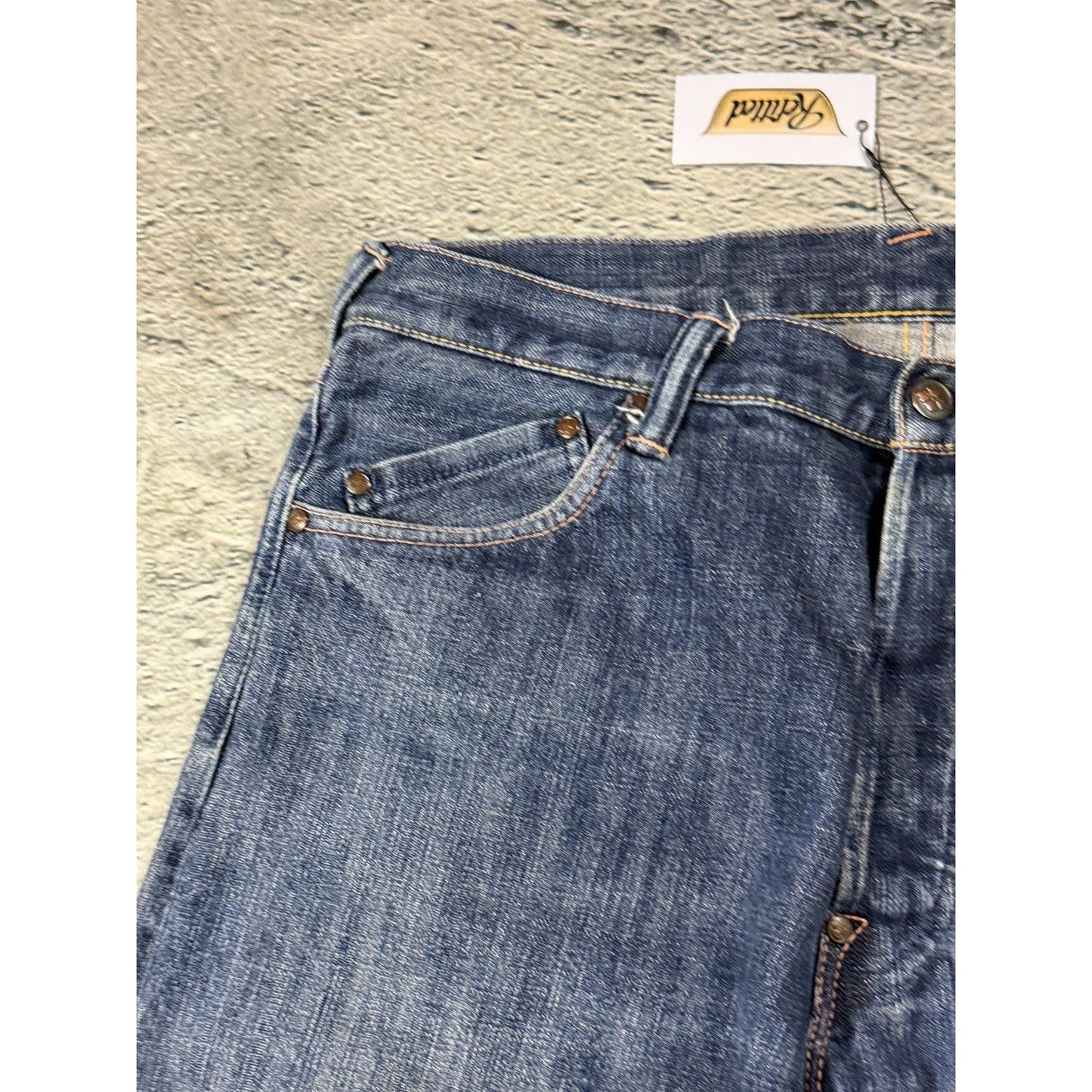 Evisu Yamane jeans vintage design selvedge embroidery cat