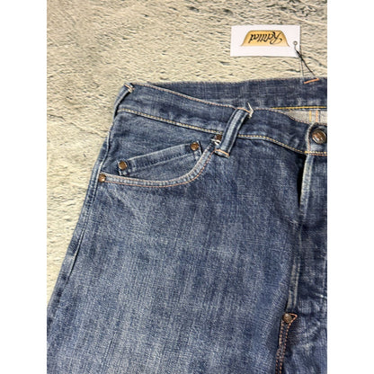 Evisu Yamane jeans vintage design selvedge embroidery cat