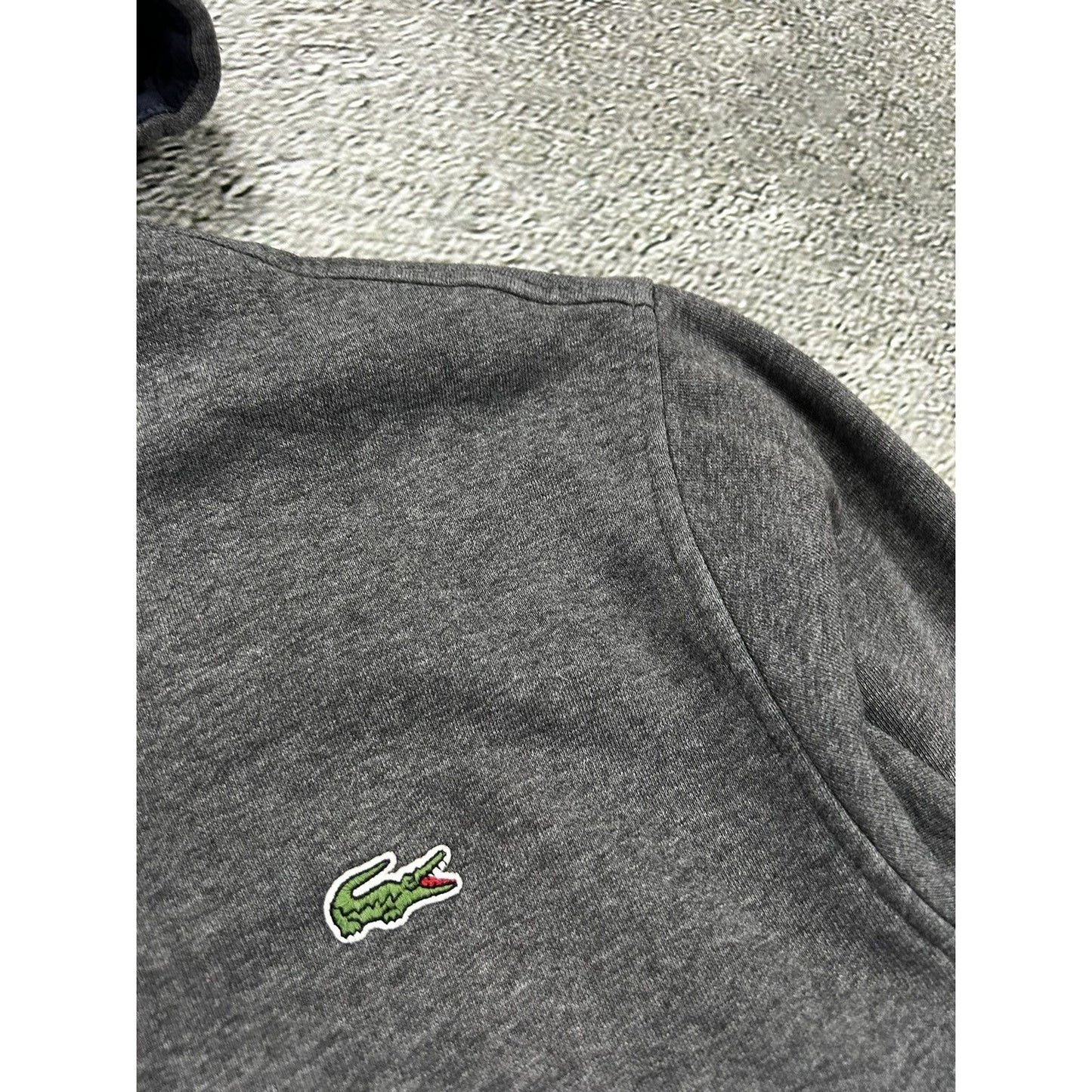 Lacoste zip hoodie grey sweatshirt Sport