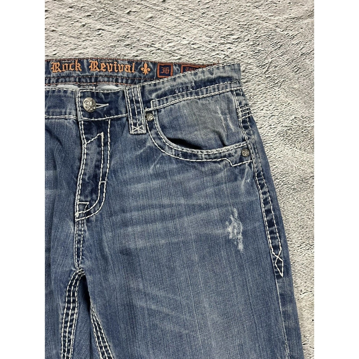 Rock Revival washed jeans Y2K relaxed Tallon