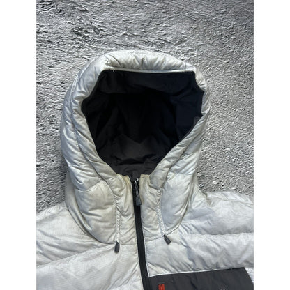 Montbell down puffer jacket reversible black grey