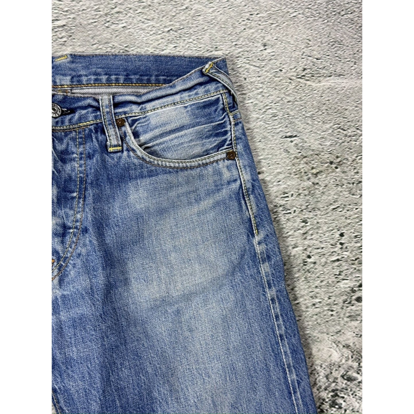 Evisu jorts seagulls embroidered logo vintage jeans shorts
