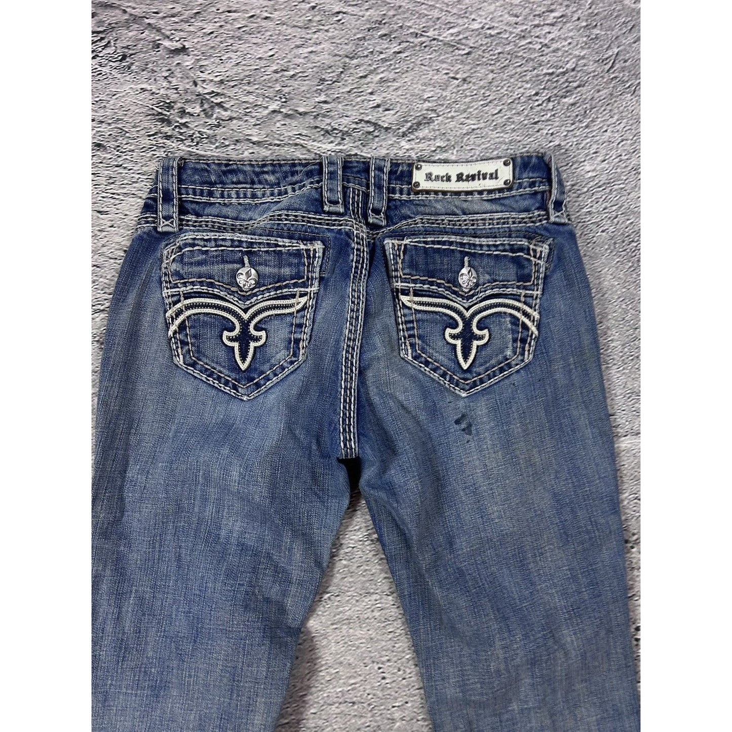 Rock Revival rhinestone jeans Y2K flared bootcut Jamila