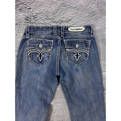 Rock Revival rhinestone jeans Y2K flared bootcut Jamila