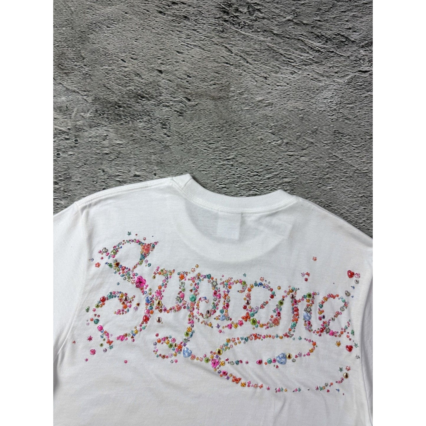 Supreme gems tee white FW26