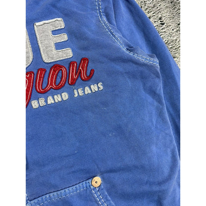 True Religion vintage zip hoodie blue big logo Y2K