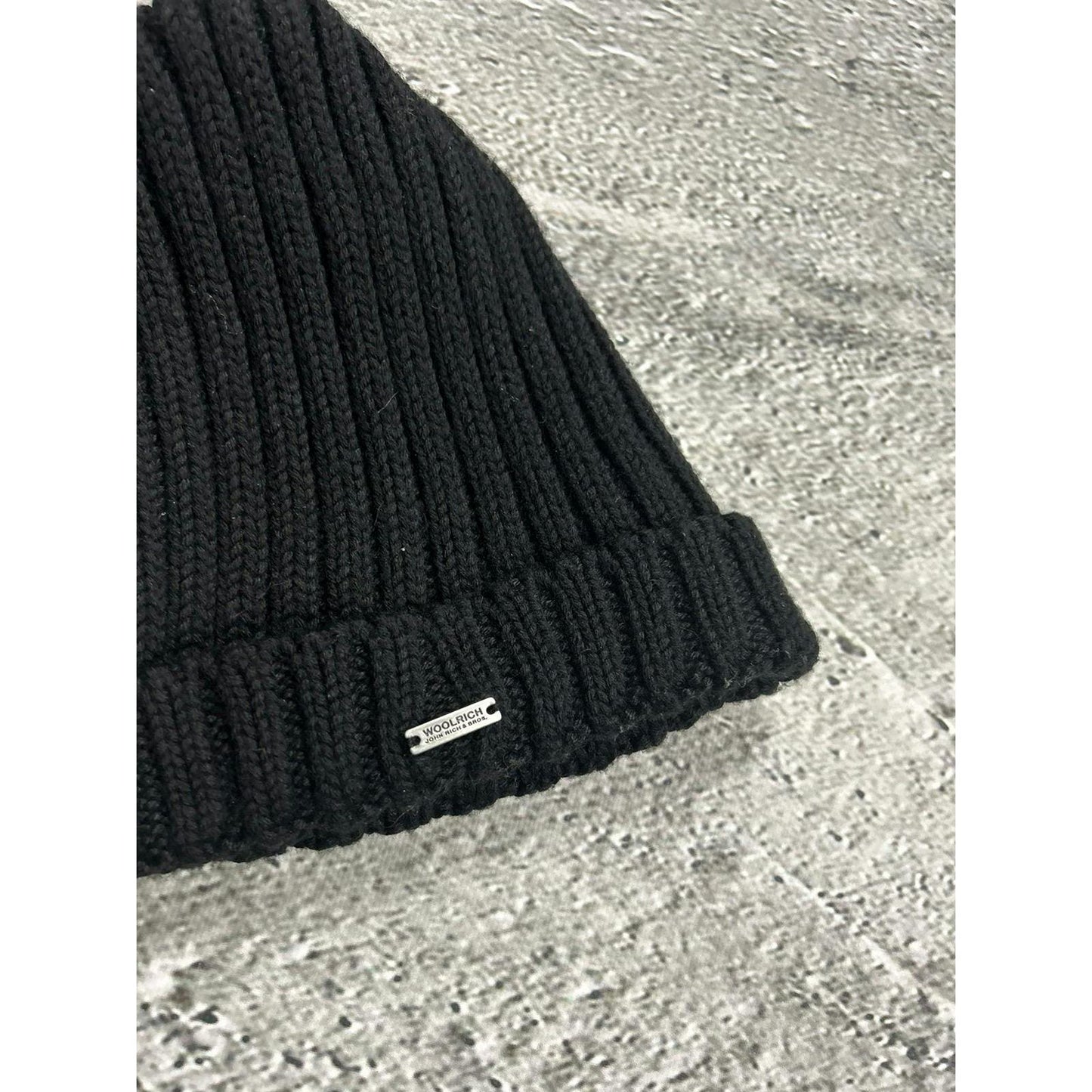 Woolrich beanie John Rich & Brow black wool