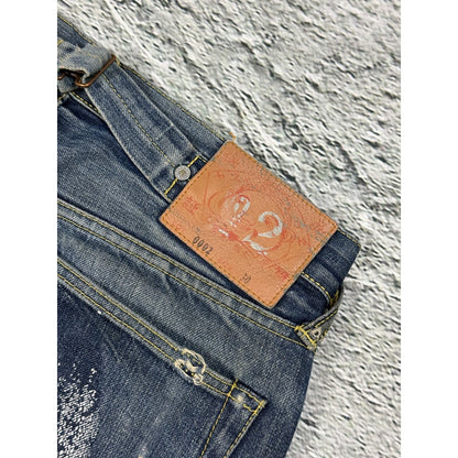 Evisu jeans silver daicock big logo selvedge denim