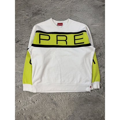 Supreme Paneled crewneck SS21 lime white