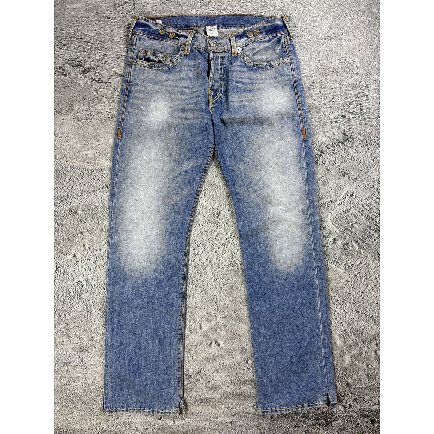True Religion blue jeans Y2K Geno vintage thick stitching