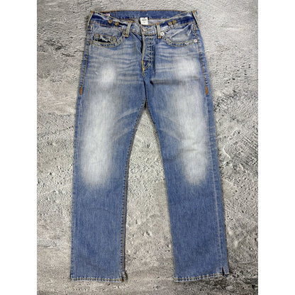 True Religion blue jeans Y2K Geno vintage thick stitching