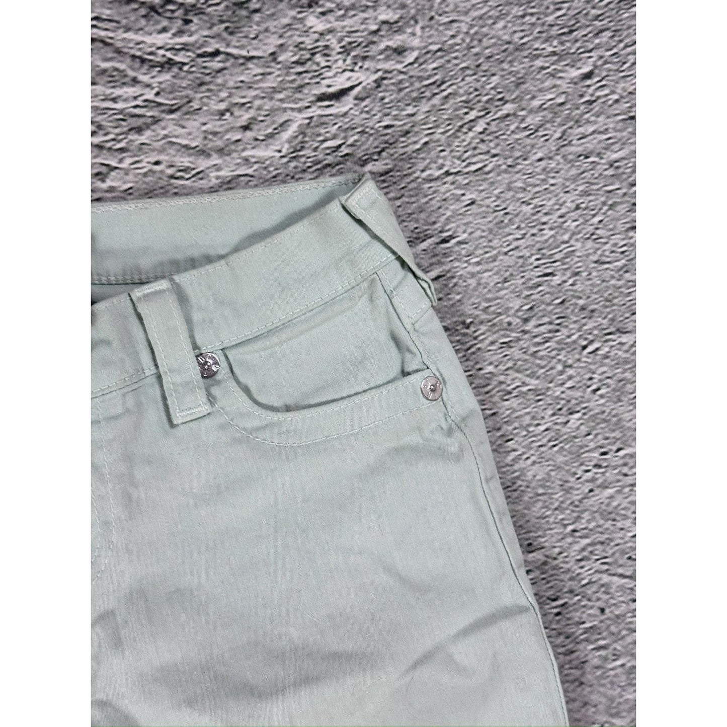 True Religion jeans mint turquoise vintage denim pants slim