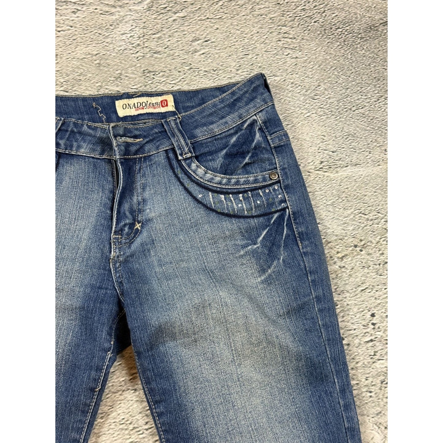 Tribal vintage onado jorts light blue Y2K shorts denim