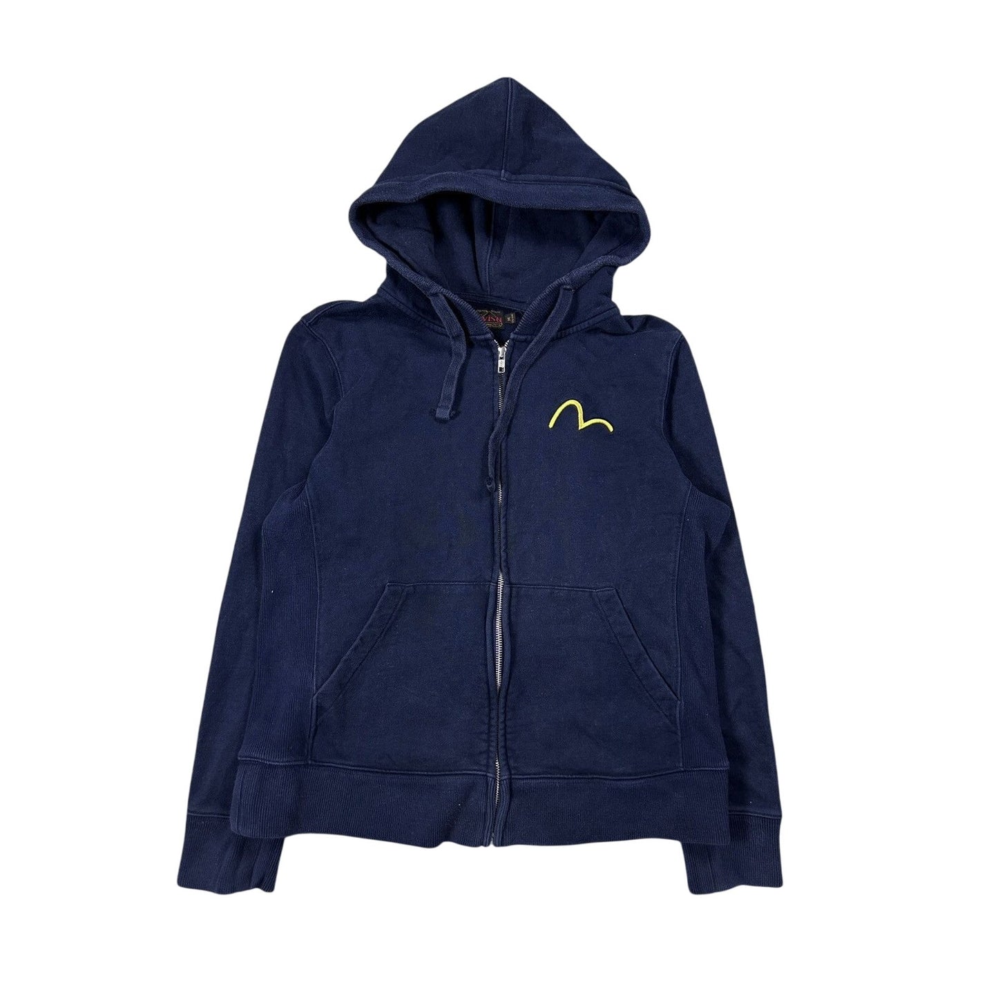 Evisu zip hoodie navy gold logo sweatshirt