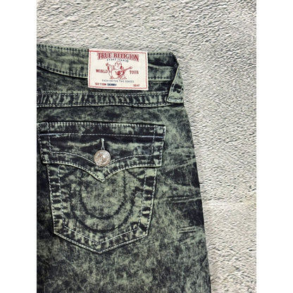 True Religion jeans skinny marble camo khaki green