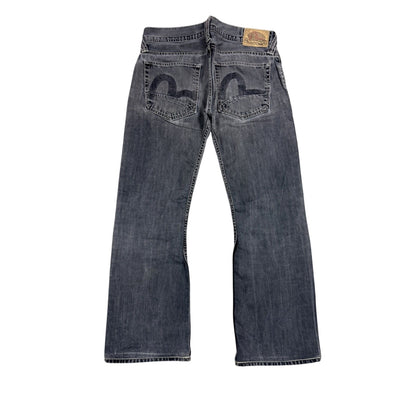 Evisu x Puma vintage washed black jeans gray bootcut