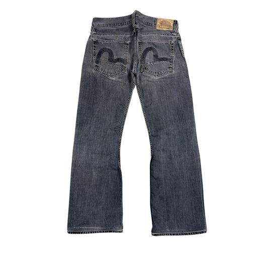 Evisu x Puma vintage washed black jeans gray bootcut