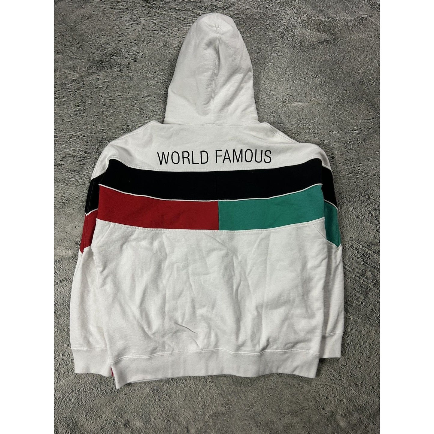 Supreme Milan Hoodie World Famous SS20 white green red