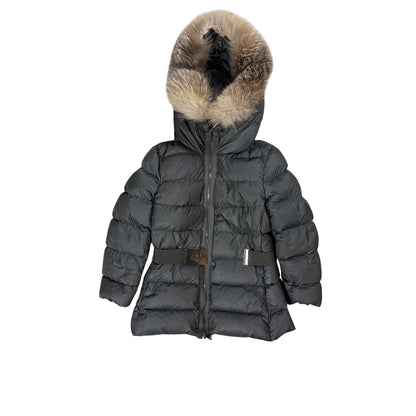 Moncler Fabrette puffer jacket grey down fur