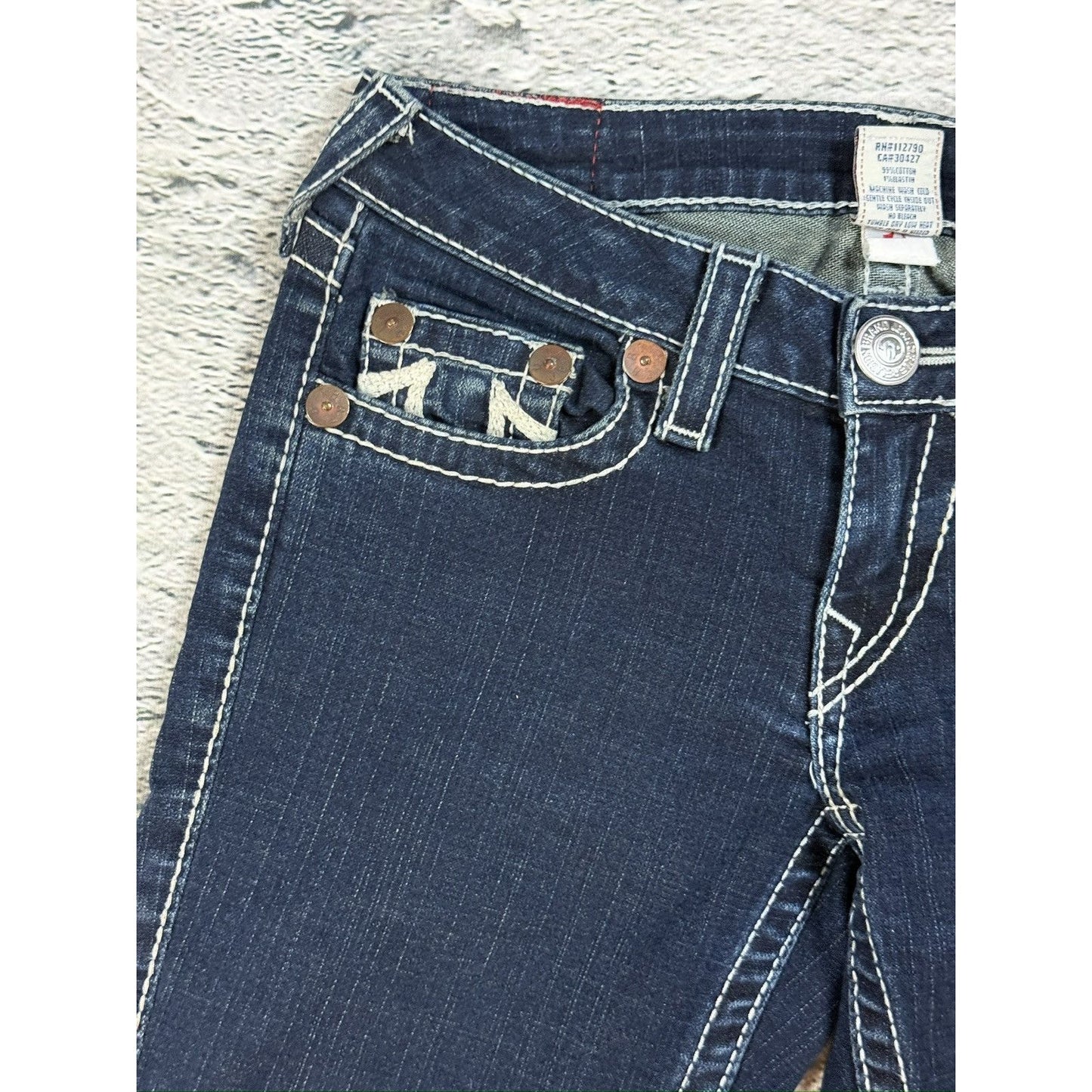 True Religion jeans vintage bootcut pants navy Rainbow Gina