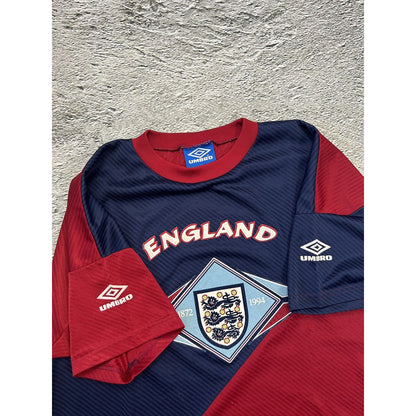 England vintage Umbro training jersey 1994 1894 navy red