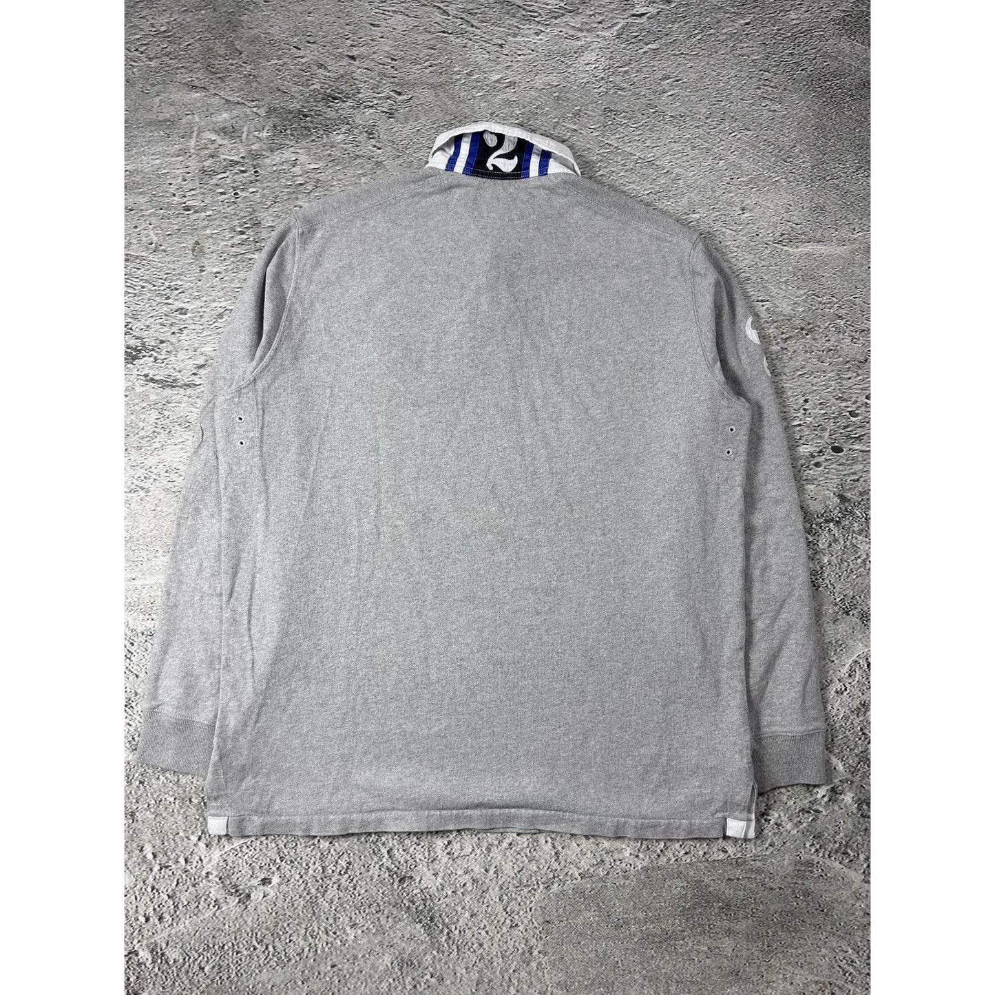 Chief Keef Polo Ralph Laurent Longsleeve gray white collar