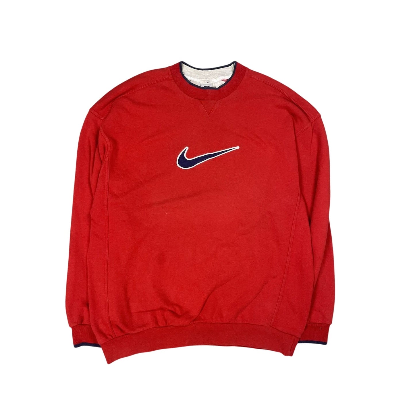 Nike Crewneck Vintage Red Big Logo swoosh 90s
