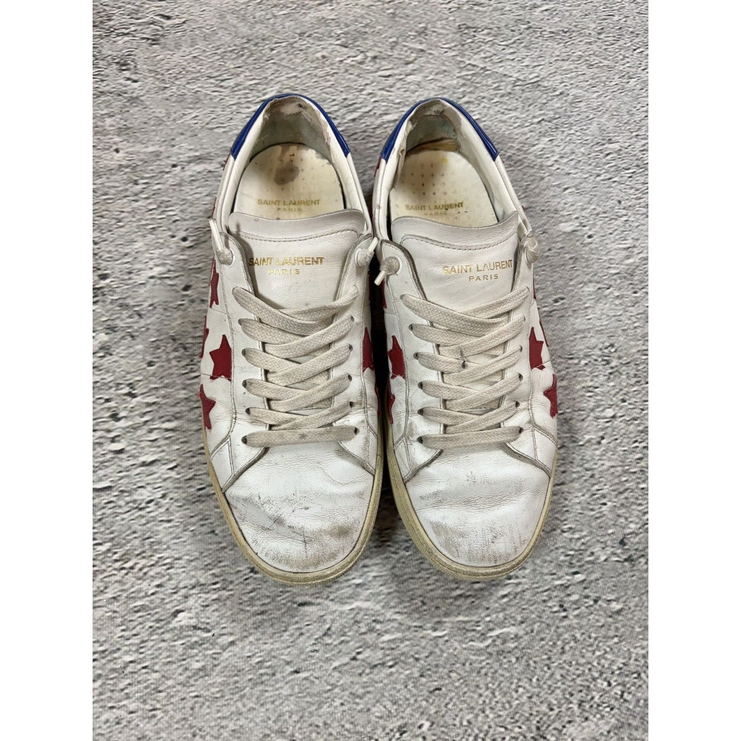 Saint Laurent Hedi Slimane sl06 Star sneakers low white red SLP