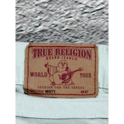 True Religion jeans mint turquoise vintage denim pants slim